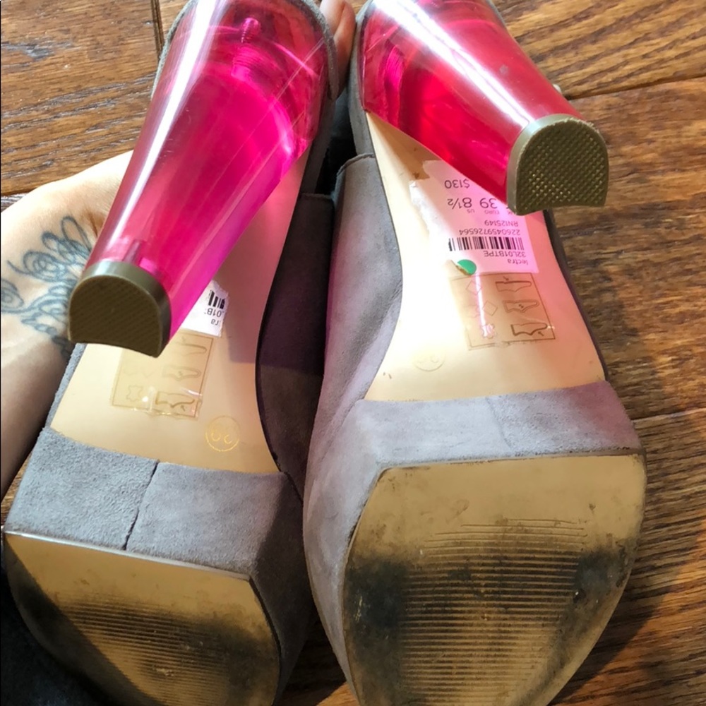 Open Toe Booties With Lucite Heel - image 5